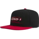 cappello-piatto-nero-e-rosso-snapback-graffiti-logo-di-and1