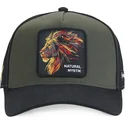trucker-cap-grun-und-schwarz-lowe-natural-mystik-mys-beasts-von-capslab