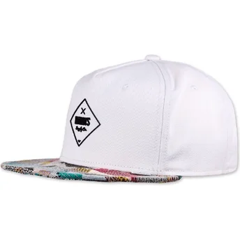 Șepci plată alb snapback Rubber Aztek de Djinns