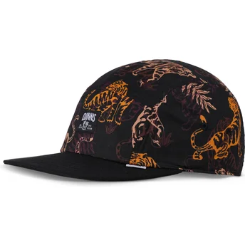Șepci plată negru reglabilă Aloha Tiger de Djinns