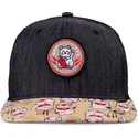 czarna-i-wielokolorowa-plaska-czapka-snapback-dla-chlopca-lucky-cat-linen-rev-od-djinns