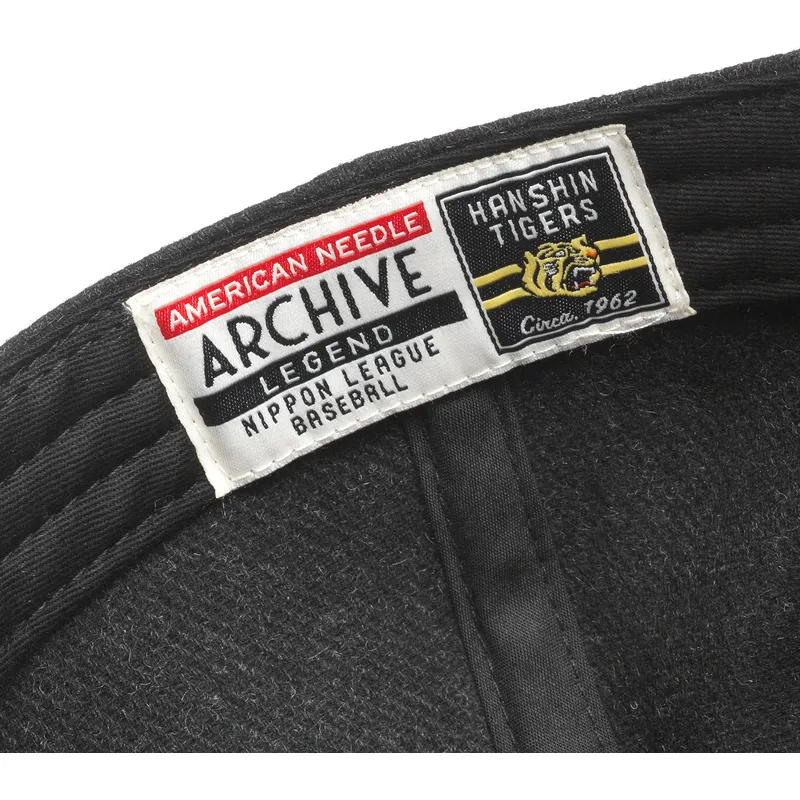 berretto-curvo-nero-regolabile-hanshin-tigers-archive-legend-di-american-needle