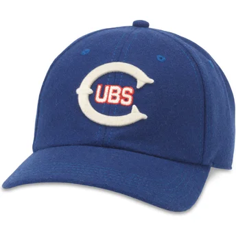 Niebieska zakrzywiona czapka z daszkiem Cleveland Cubs Archive Legend od American Needle, regulowana.