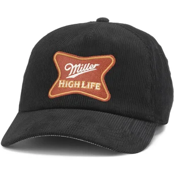 Cappello curvo nero snapback Miller High Life Roscoe Cord di American Needle