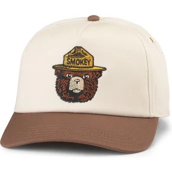 Snapback brązowa czapka z zakrzywionym daszkiem Smokey Bear Roscoe od American Needle