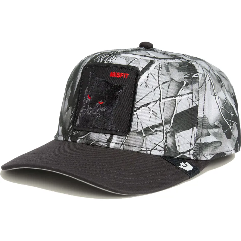 cappellino-visiera-curva-nero-snapback-gatto-misfit-camo-desaturated-camo-the-farm-di-goorin-bros