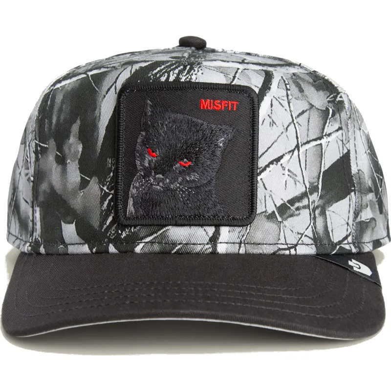 svart-bojd-keps-snapback-katt-misfit-camo-desaturated-camo-the-farm-fran-goorin-bros