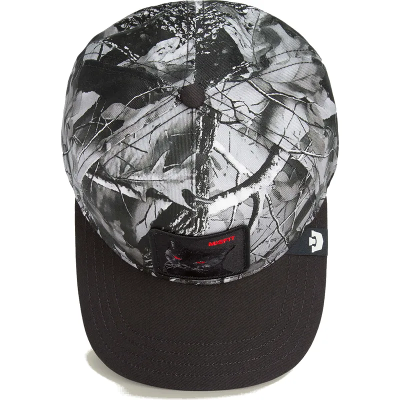 schwarze-snapback-kappe-mit-gebogenem-schirm-gato-misfit-camo-desaturated-camo-the-farm-von-goorin-bros