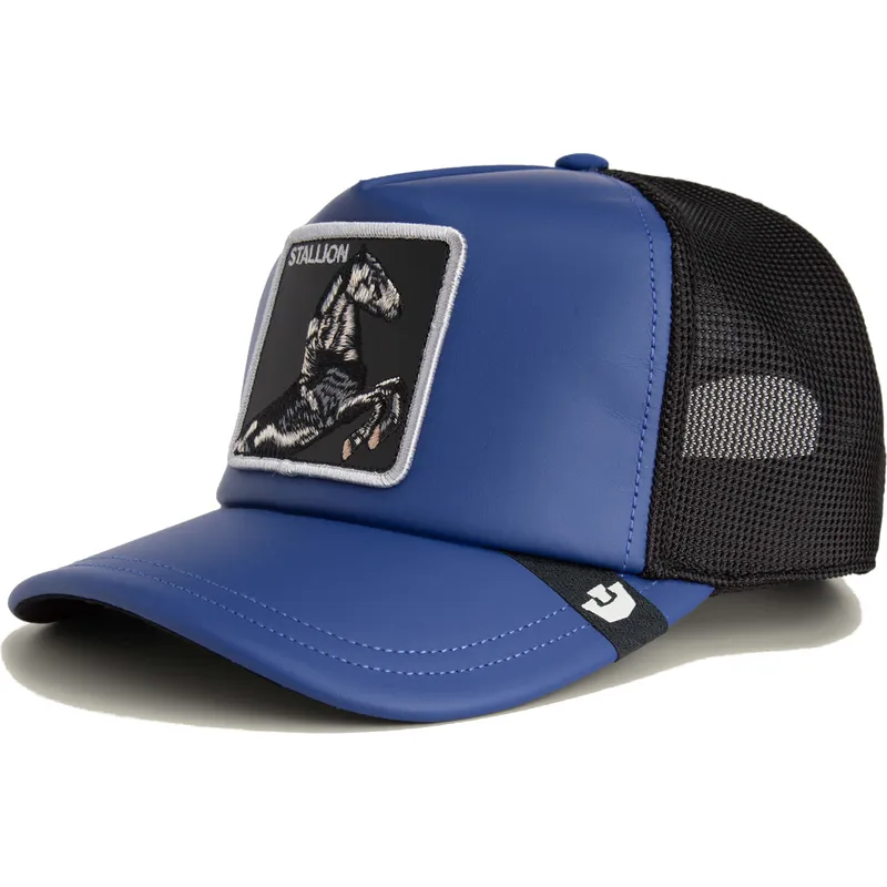 cappellino-trucker-blu-e-nero-cavallo-lfg-stallion-pre-game-seasonal-the-farm-di-goorin-bros