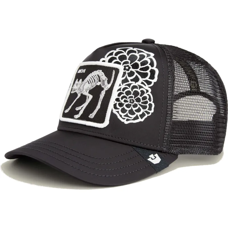 czarna-czapka-trucker-z-kotem-dia-de-michi-dia-de-los-muertos-the-farm-od-goorin-bros