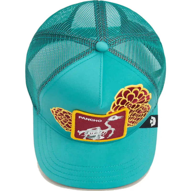 cappellino-trucker-blu-fenicottero-dia-de-pancho-dia-de-los-muertos-the-farm-di-goorin-bros