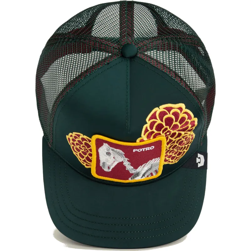 grune-trucker-kappe-pferd-dia-de-potro-dia-de-los-muertos-the-farm-von-goorin-bros