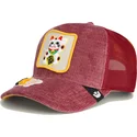 trucker-cap-rot-katze-lucky-maneki-neko-happy-thoughts-the-farm-von-goorin-bros