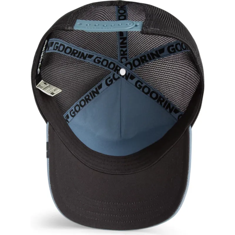 cappellino-trucker-nero-e-grigio-scoiattolo-nuts-lerriuqs-flip-side-2-the-farm-di-goorin-bros