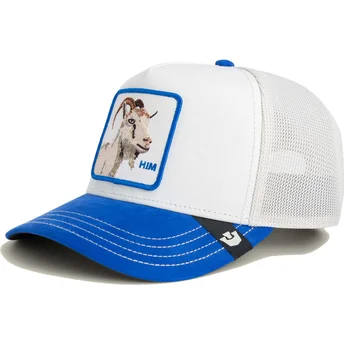 Șepci curbată camionagiu alb snapback cabra Him Suede Goat Suede Truckers The Farm The Farm de Goorin Bros.