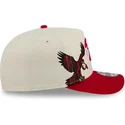 cappellino-curva-beige-e-rosso-snapback-9fifty-a-frame-precurved-hardwood-classics-degli-atlanta-hawks-nba-di-new-era