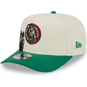 cappellino-snapback-beige-e-verde-9fifty-a-frame-precurved-hardwood-classics-dei-boston-celtics-nba-di-new-era