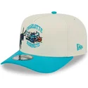 beige-och-bla-bojd-snapback-keps-9fifty-a-frame-precurved-hardwood-classics-charlotte-hornets-nba-fran-new-era