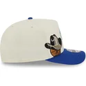 beige-und-blaue-gebogene-snapback-kappe-9fifty-a-frame-precurved-hardwood-classics-der-dallas-mavericks-nba-von-new-era