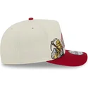bezowo-czerwona-czapka-z-daszkiem-snapback-9fifty-a-frame-precurved-hardwood-classics-denver-nuggets-nba-marki-new-era