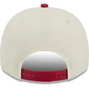 bezowo-czerwona-czapka-z-daszkiem-snapback-9fifty-a-frame-precurved-hardwood-classics-denver-nuggets-nba-marki-new-era