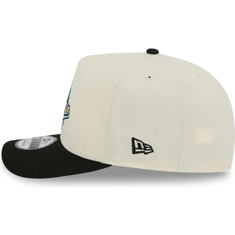 beige-und-schwarze-snapback-kappe-9fifty-a-frame-precurved-hardwood-classics-der-detroit-pistons-nba-von-new-era