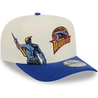 Șepci curbată albastru snapback 9FIFTY A Frame Precurved Hardwood Classics de Golden State Warriors NBA de New Era