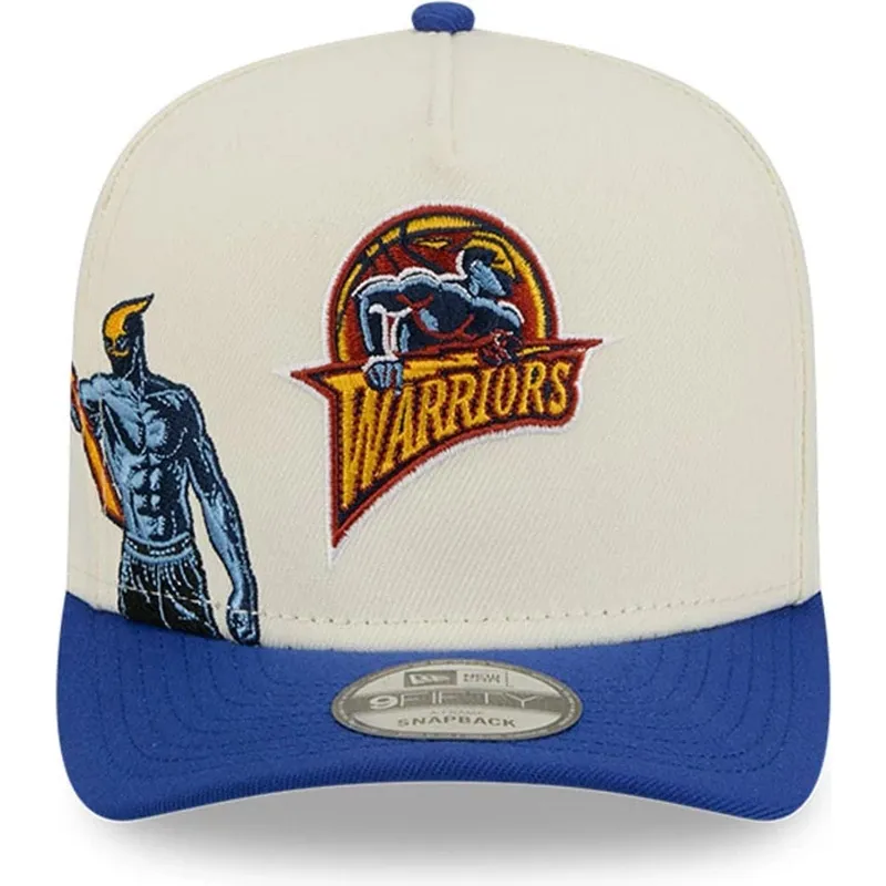 bezowo-niebieska-czapka-z-zakrzywionym-daszkiem-snapback-9fifty-a-frame-precurved-hardwood-classics-golden-state-warriors-nba-od