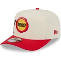 bezowo-czerwona-zakrzywiona-czapka-snapback-9fifty-a-frame-precurved-hardwood-classics-houston-rockets-nba-new-era