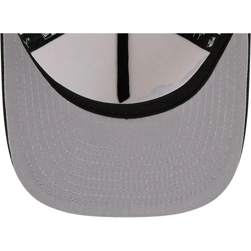 beige-und-schwarze-snapback-kappe-9fifty-a-frame-precurved-hardwood-classics-der-los-angeles-lakers-nba-von-new-era