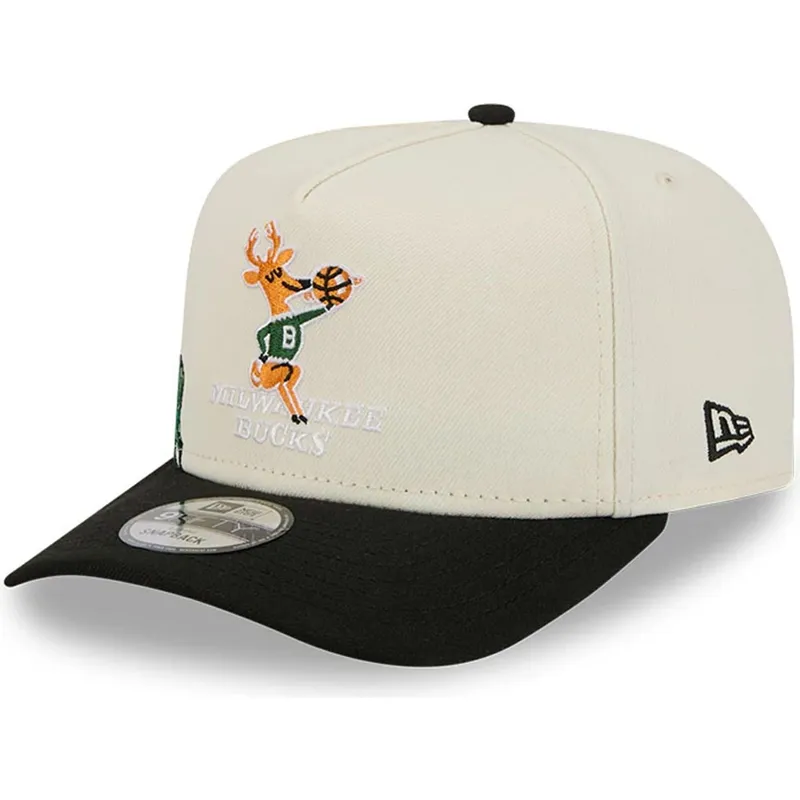 czapka-z-daszkiem-bezowo-czarna-snapback-9fifty-a-frame-precurved-hardwood-classics-milwaukee-bucks-nba-od-new-era