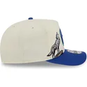 cappellino-curvo-beige-e-blu-snapback-9fifty-a-frame-precurved-hardwood-classics-dei-minnesota-timberwolves-nba-di-new-era