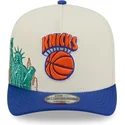 beige-och-bla-bojd-keps-snapback-9fifty-a-frame-precurved-hardwood-classics-new-york-knicks-nba-fran-new-era