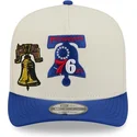 beige-och-bla-bojd-keps-snapback-9fifty-a-frame-precurved-hardwood-classics-fran-philadelphia-76ers-nba-av-new-era