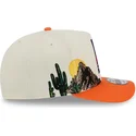 new-era-curved-brim-9fifty-a-frame-precurved-hardwood-classics-phoenix-suns-nba-beige-and-orange-snapback-cap