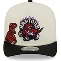 beige-och-svart-bojd-keps-snapback-9fifty-a-frame-precurved-hardwood-classics-toronto-raptors-nba-fran-new-era