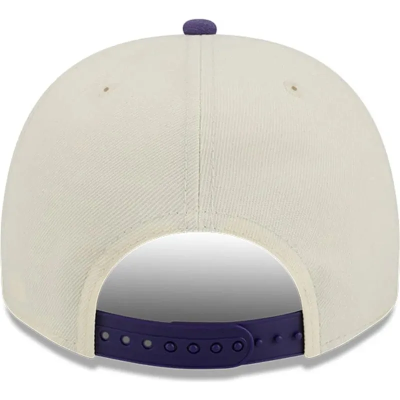 cappello-snapback-beige-e-viola-9fifty-a-frame-precurved-hardwood-classics-utah-jazz-nba-di-new-era