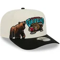 bezowo-czarna-czapka-z-zakrzywionym-daszkiem-snapback-9fifty-a-frame-precurved-hardwood-classics-vancouver-grizzlies-nba-marki-n