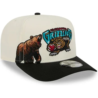 Beige och svart böjd keps snapback 9FIFTY A Frame Precurved Hardwood Classics från Vancouver Grizzlies NBA av New Era