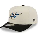 beige-und-schwarze-snapback-kappe-9fifty-a-frame-precurved-hardwood-classics-der-washington-wizards-nba-von-new-era