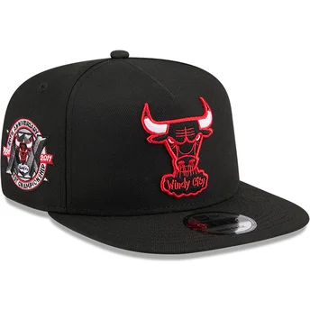 Czarna płaska czapka snapback 9FIFTY A Frame Hardwood Classics Chicago Bulls NBA od New Era