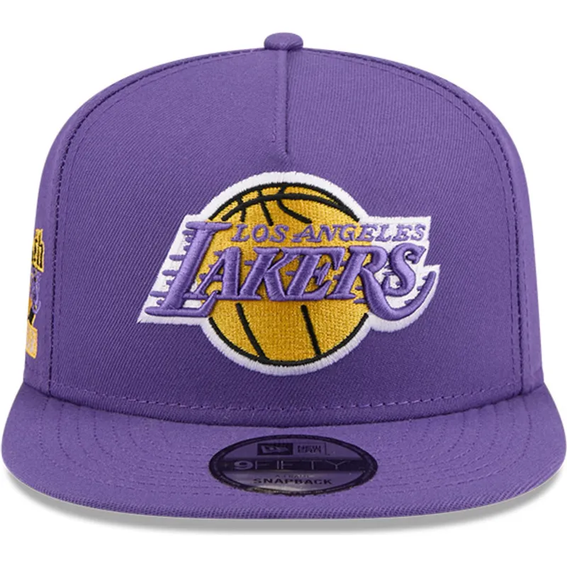 cappellino-piatto-viola-snapback-9fifty-a-frame-hardwood-classics-dei-los-angeles-lakers-nba-di-new-era