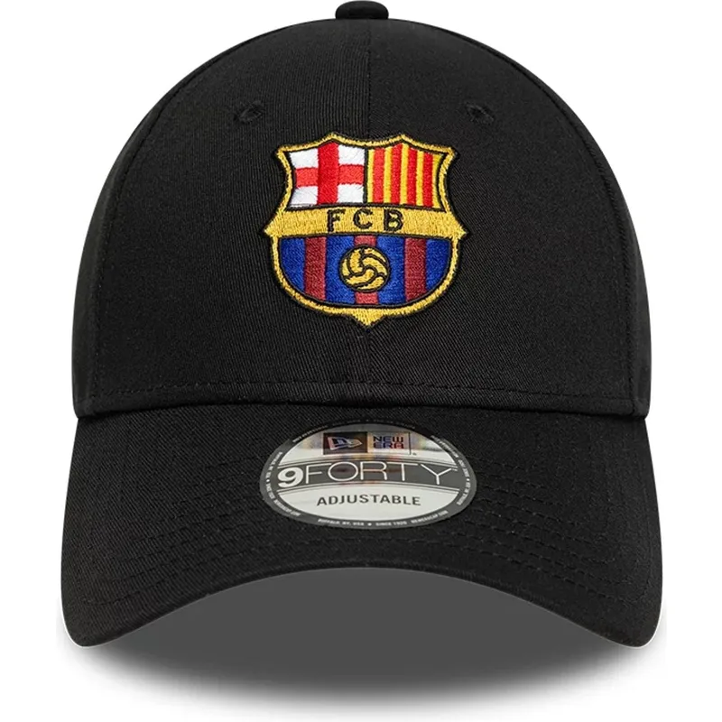 cappellino-curvo-nero-regolabile-del-fc-barcelona-laliga-9forty-core-di-new-era