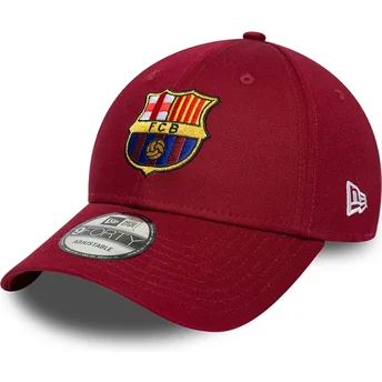 Cappellino curvo rosso regolabile FC Barcelona LALIGA 9FORTY Core di New Era