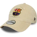 beige-justerbar-kurvkeps-fc-barcelona-laliga-9twenty-cord-fran-new-era