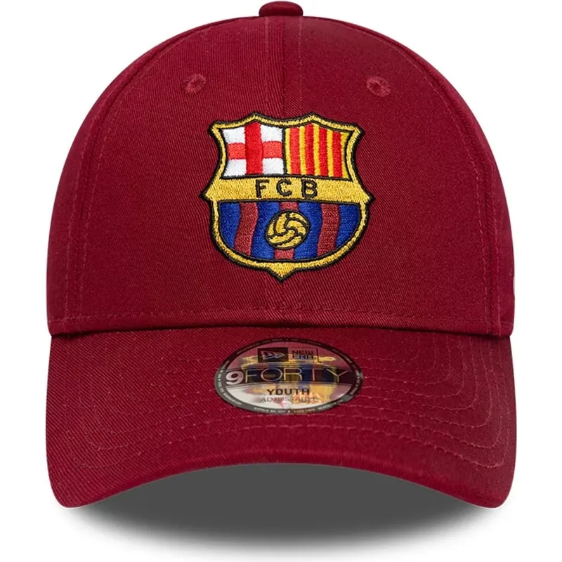 cap-curbata-red-snapback-pentru-copii-9forty-ajustable-de-fc-barcelona-laliga-de-new-era