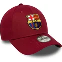 cappellino-curvo-rosso-regolabile-per-bambino-del-fc-barcelona-laliga-9forty-core-di-new-era