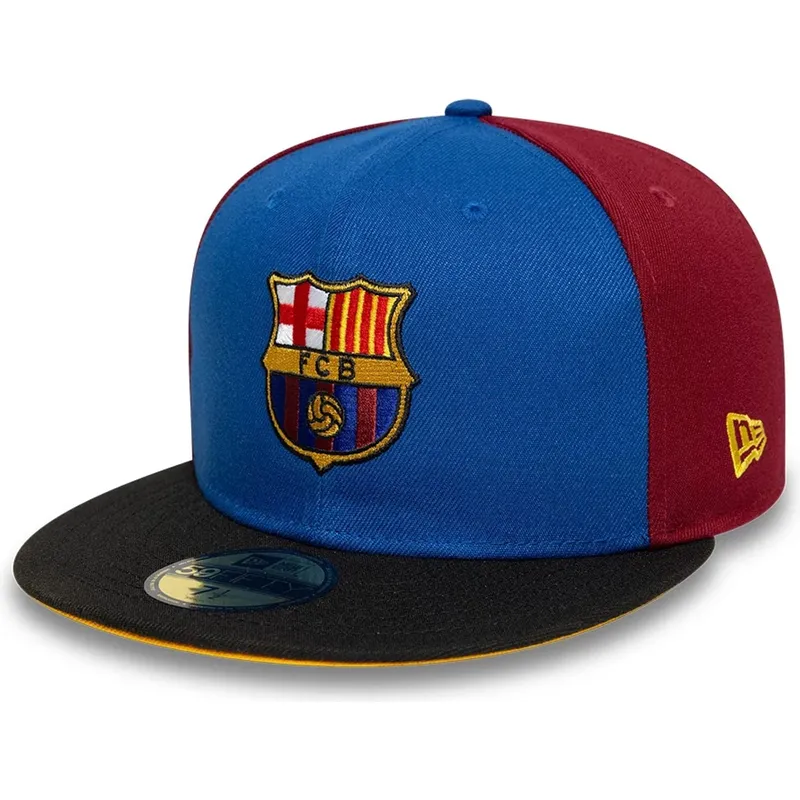 cappello-piatto-blu-e-rosso-chiuso-fc-barcelona-laliga-59fifty-mes-que-un-club-di-new-era