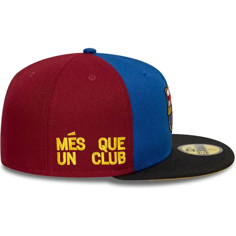 casquette-plate-bleue-et-rouge-ajustee-fc-barcelona-laliga-59fifty-mes-que-un-club-new-era