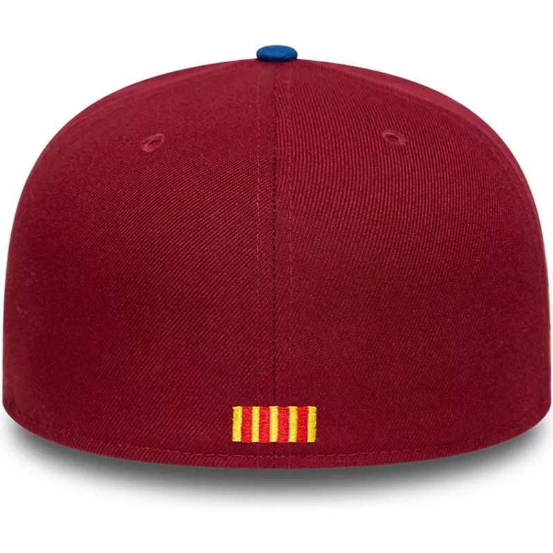 fc-barcelona-laliga-59fifty-mes-que-un-club-bla-och-rod-justerbar-flat-keps-fran-new-era